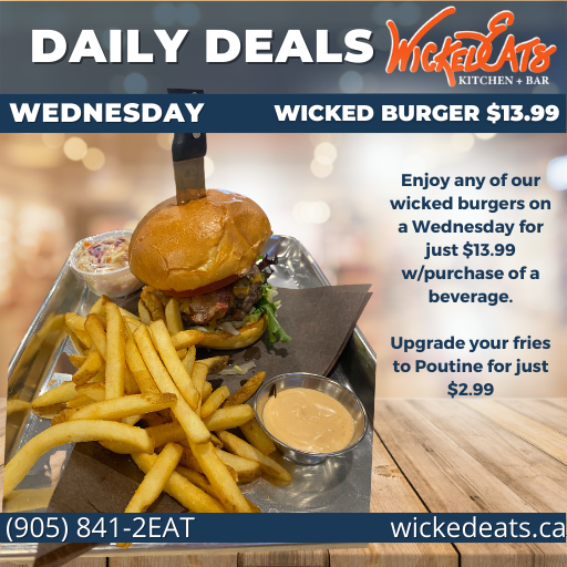 Wednesday Burgers $13.99