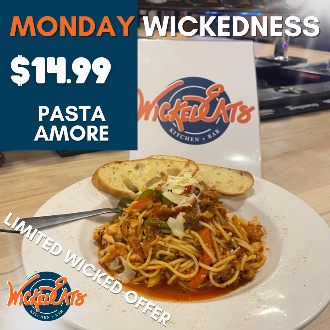 Monday pasta $12.99